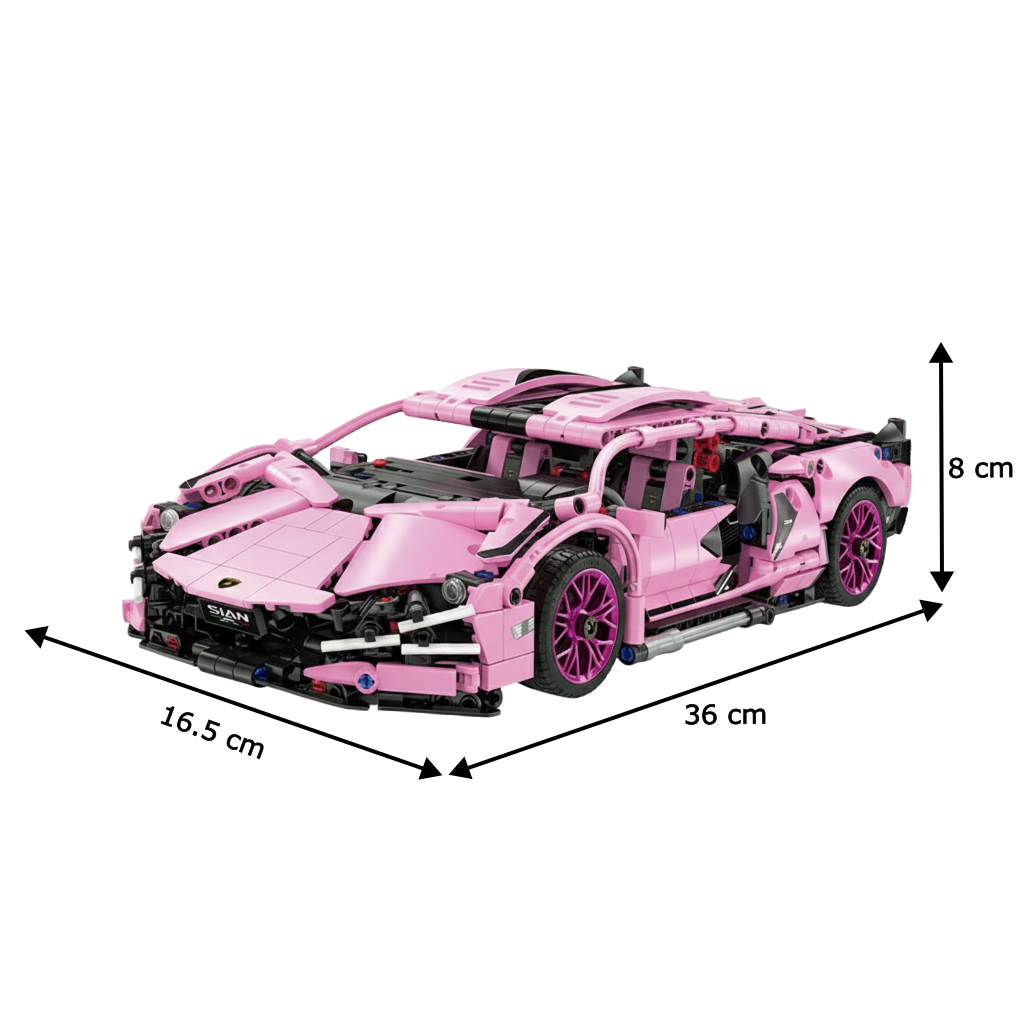 LuDi Race Car Set de Construcție - Neon Dream Racer 23692 - 1280 piese - 1:12